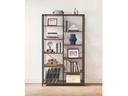 VASAGLE Regal mit 10 Ebenen 100 x 30 x 17 cm, Braun/Schwarz