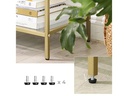 VASAGLE Regal 40 x 30 x 95 cm, Gold