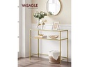 VASAGLE Konsolentisch 100 x 35 x 80 cm, Gold