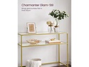 VASAGLE Konsolentisch 100 x 35 x 80 cm, Gold