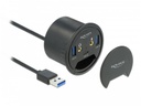 Delock Tisch-Hub USB 3.0 Typ A/C + HD Audio
