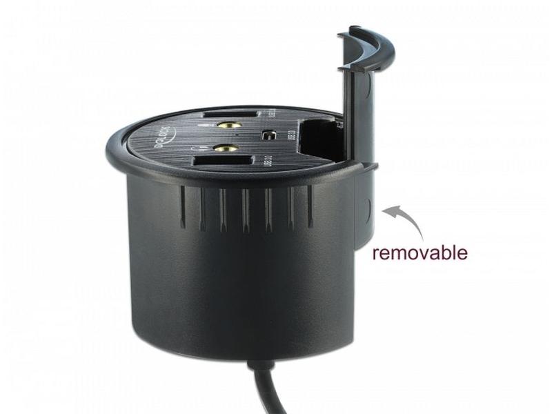 Delock Tisch-Hub USB 3.0 Typ A/C + HD Audio