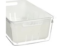 relaxdays Kühlschrankorganizer 600 g, 2 Stück, Transparent/Weiss