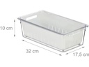 relaxdays Kühlschrankorganizer 600 g, 2 Stück, Transparent/Weiss