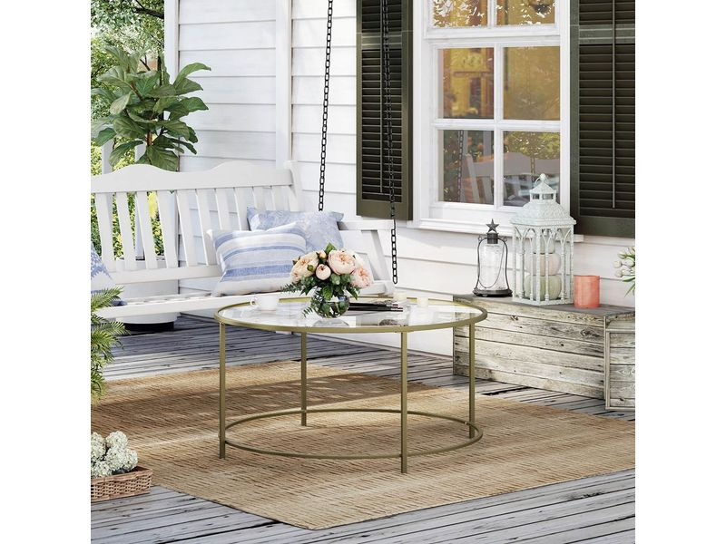 VASAGLE Couchtisch 84 x 45.5 cm, Gold
