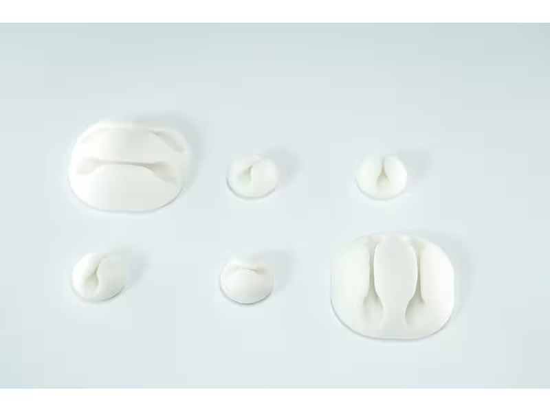 Schönenberger Kabelhalterungen 2 x Ø 35 mm, 4 x Ø 15 mm, Weiss