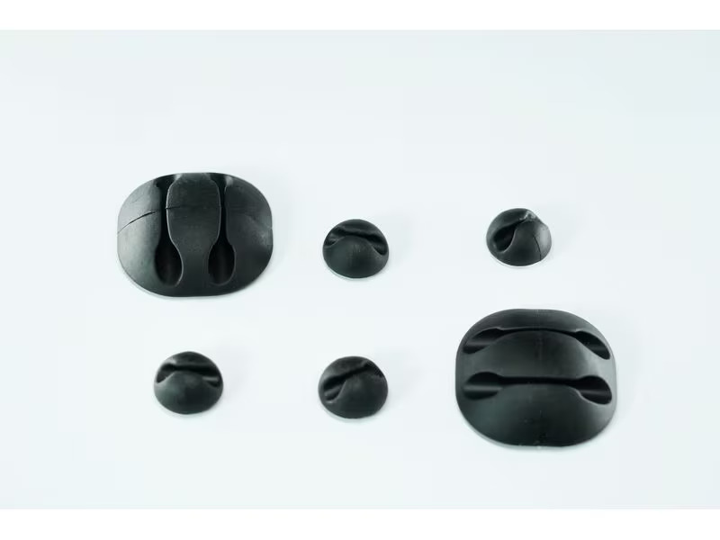 Schönenberger Kabelhalterungen 2 x Ø 35 mm, 4 x Ø 15 mm, Schwarz