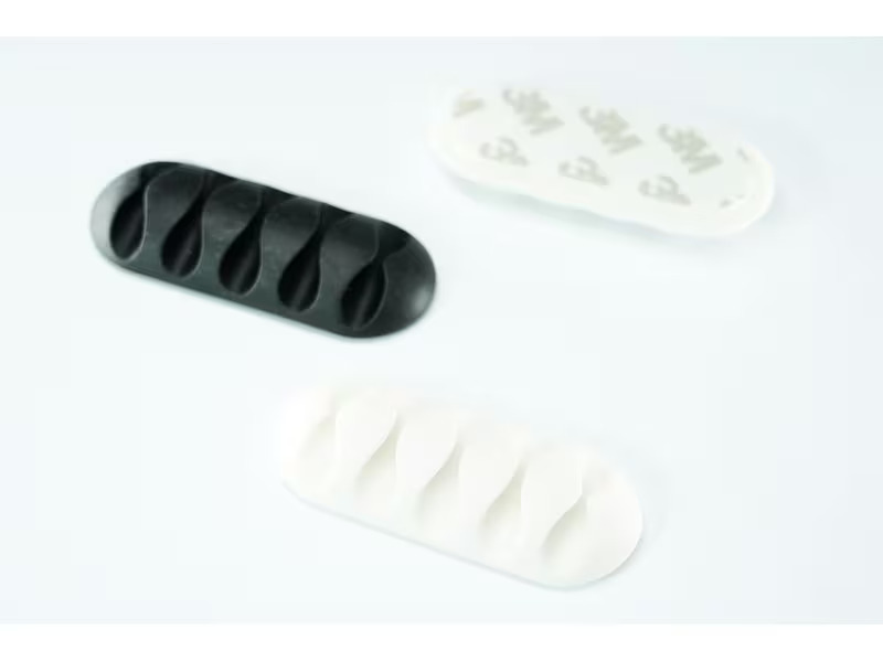 Schönenberger CableClip Kabelhalterungen, 66 mm, Weiss / Schwarz