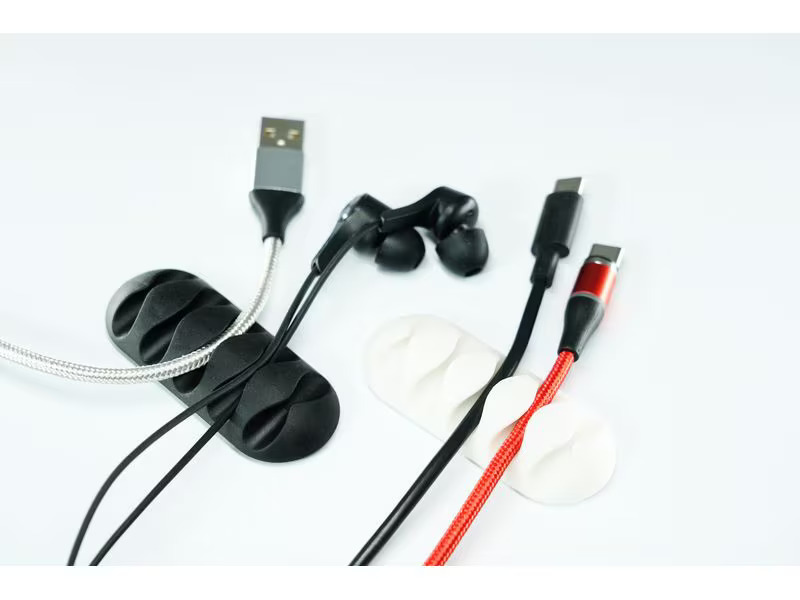 Schönenberger CableClip Kabelhalterungen, 66 mm, Weiss / Schwarz