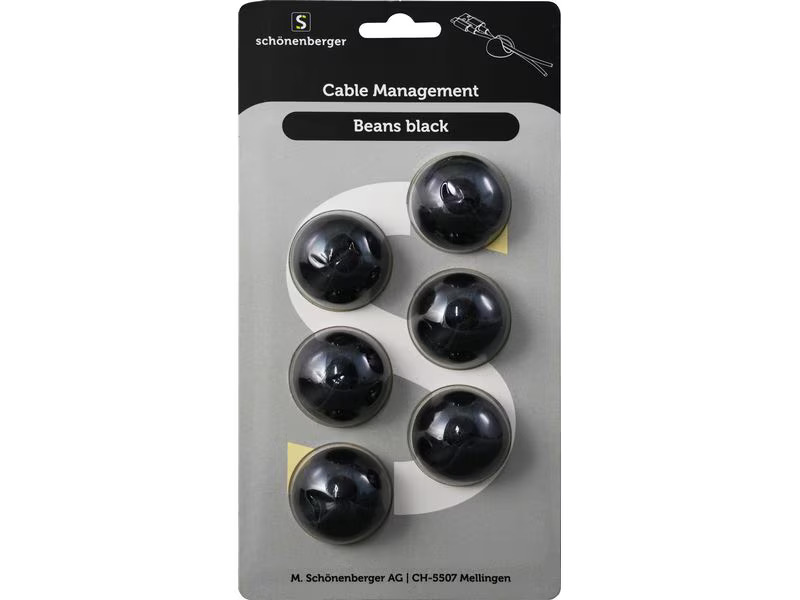 Schönenberger Beans Kabelhalterungen, Ø 29 mm, Schwarz