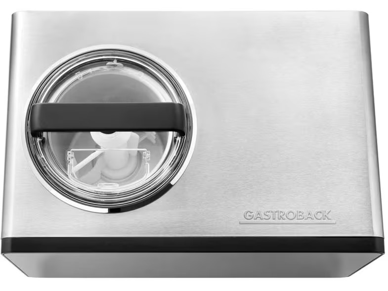 Gastroback Glacemaschine Advanced Control 1.5 l, Schwarz/Silber