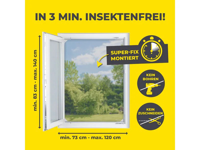 EASYmaxx Teleskop Insektenschutzgitter Weiss