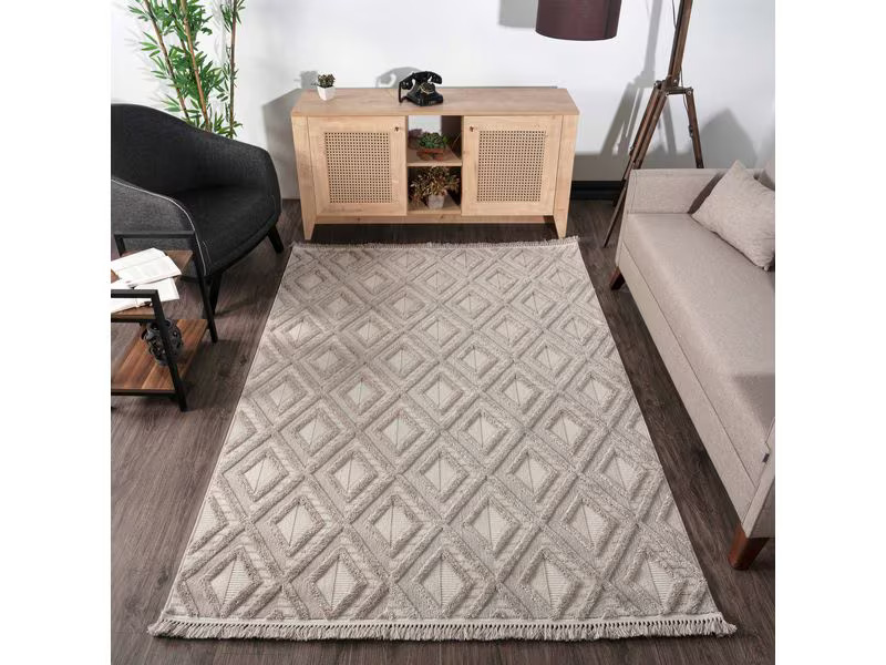 Conceptum Hypnose Teppich Bukle 6657 120 cm x 180 cm, Grau