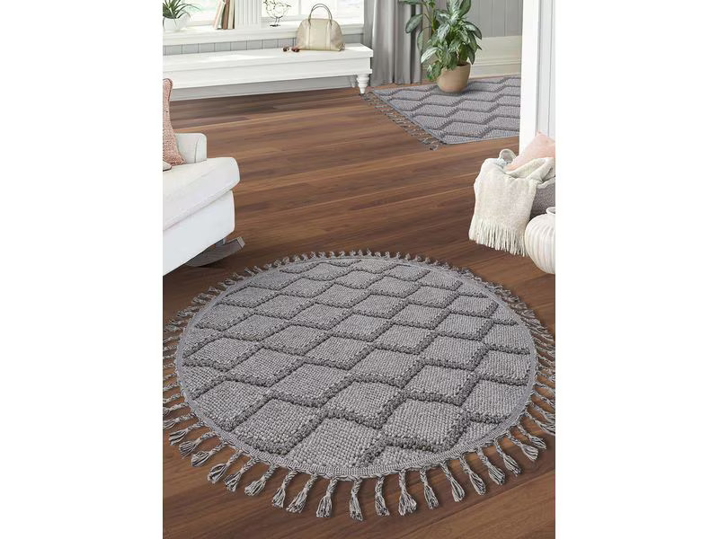 Conceptum Hypnose Teppich Beverly 2263 Ø 160 cm, Grau