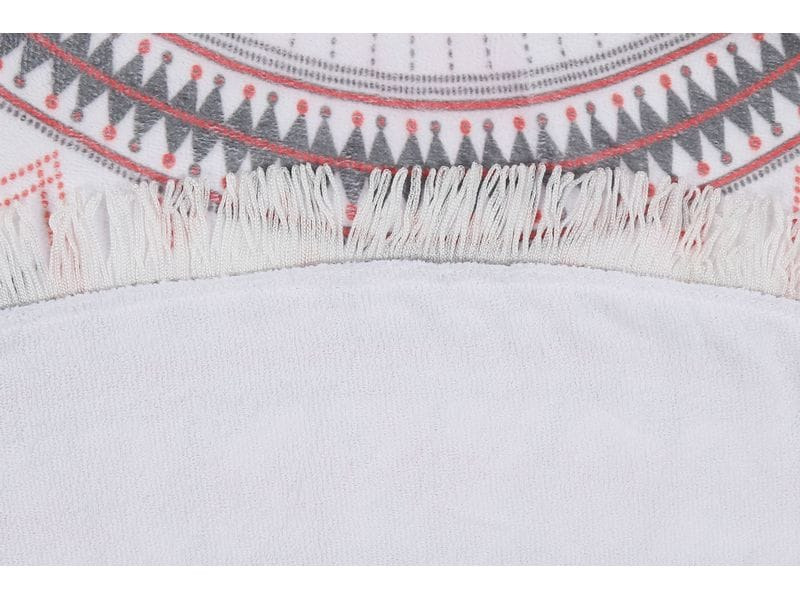 Foutastic Strandtuch Circle Muster, Rot; Weiss