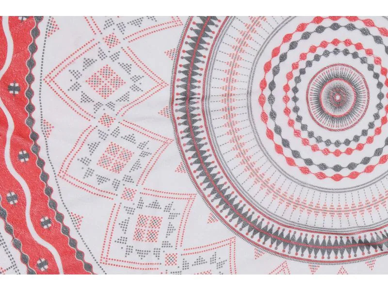 Foutastic Strandtuch Circle Muster, Rot; Weiss
