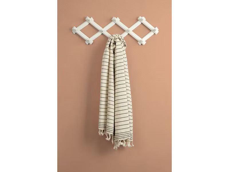 Foutastic Strandtuch Capri Schwarz; Weiss