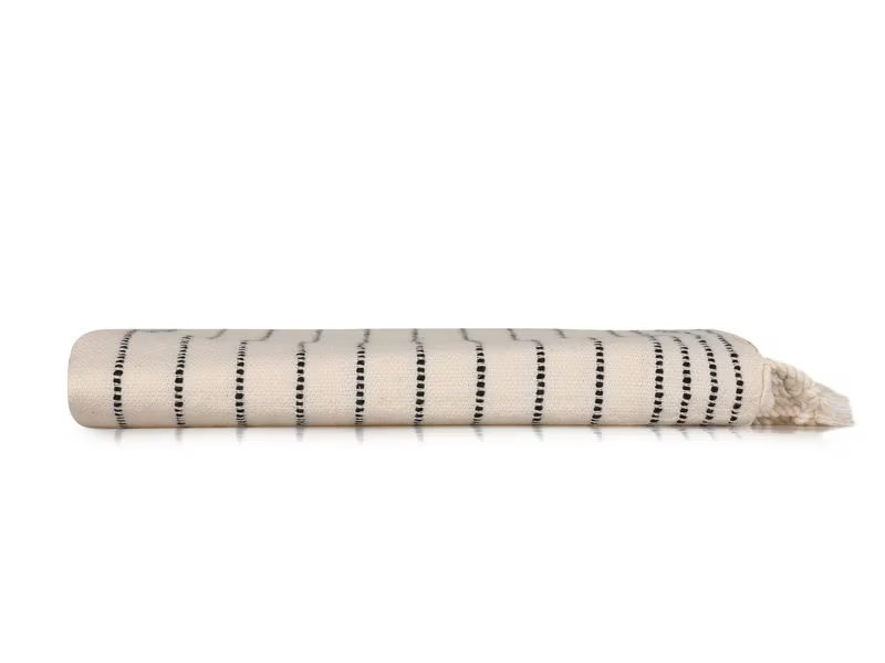 Foutastic Strandtuch Capri Schwarz; Weiss