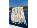 Foutastic Strandtuch Capri Schwarz; Weiss
