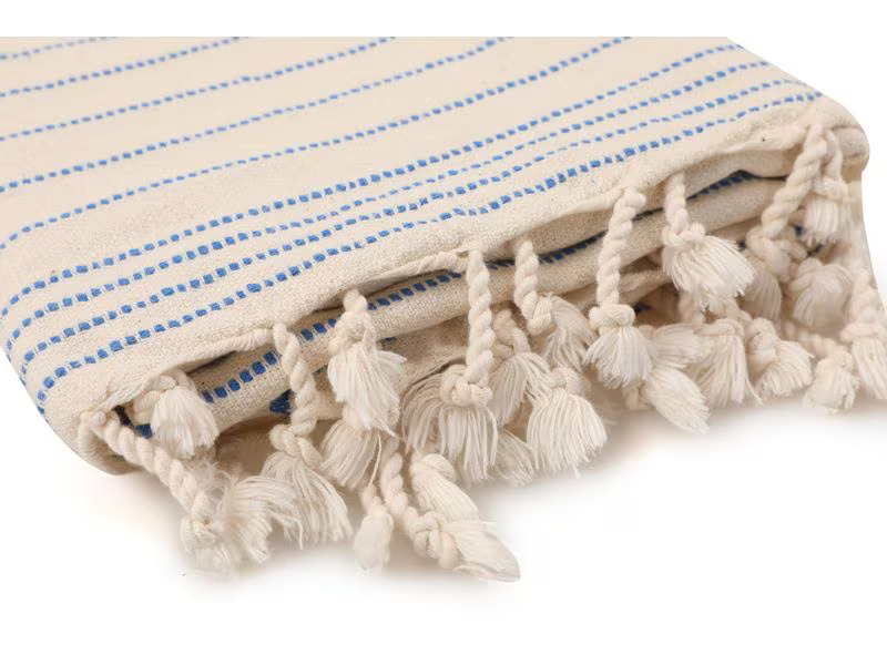 Foutastic Strandtuch Capri Blau; Weiss