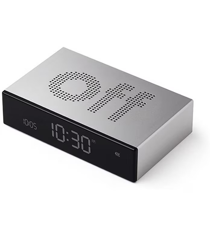 Lexon Digitalwecker Flip Premium Dunkelgrau