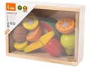 Viga Spiel-Lebensmittel Obstset zum Schneiden 17 Teile