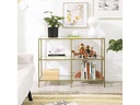 VASAGLE Konsolentisch 100 x 30 x 73 cm, Gold