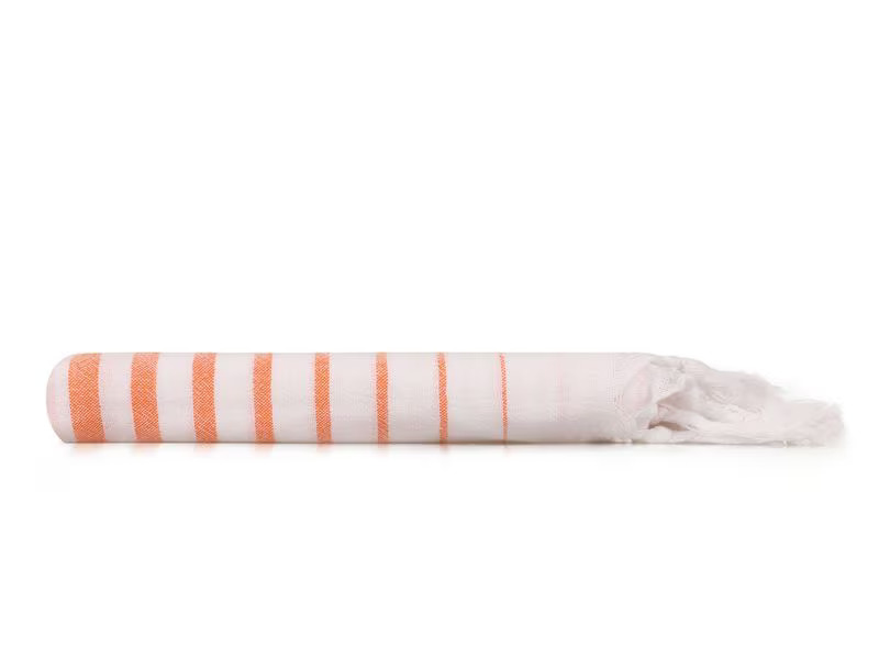 Foutastic Strandtuch Golge Orange; Weiss