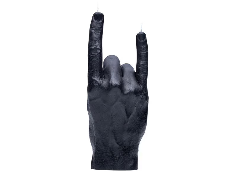 Mandatus Kerze You Rock Candle Hand, Schwarz