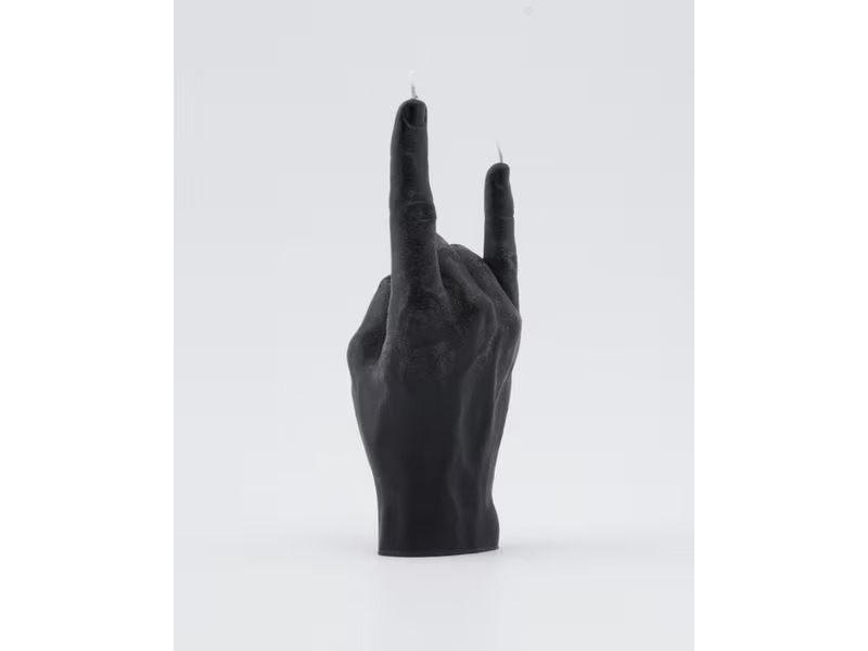 Mandatus Kerze You Rock Candle Hand, Schwarz