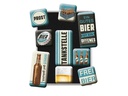 Nostalgic Art Magnet-Set Tankstelle Bier 1 Stück, Mehrfarbig