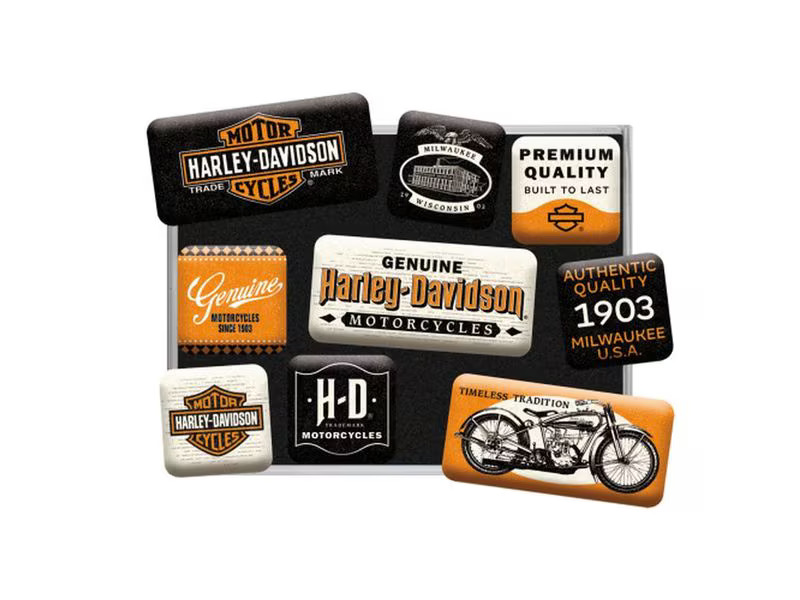 Nostalgic Art Magnet-Set Harley Davidson 1 Stück, Mehrfarbig