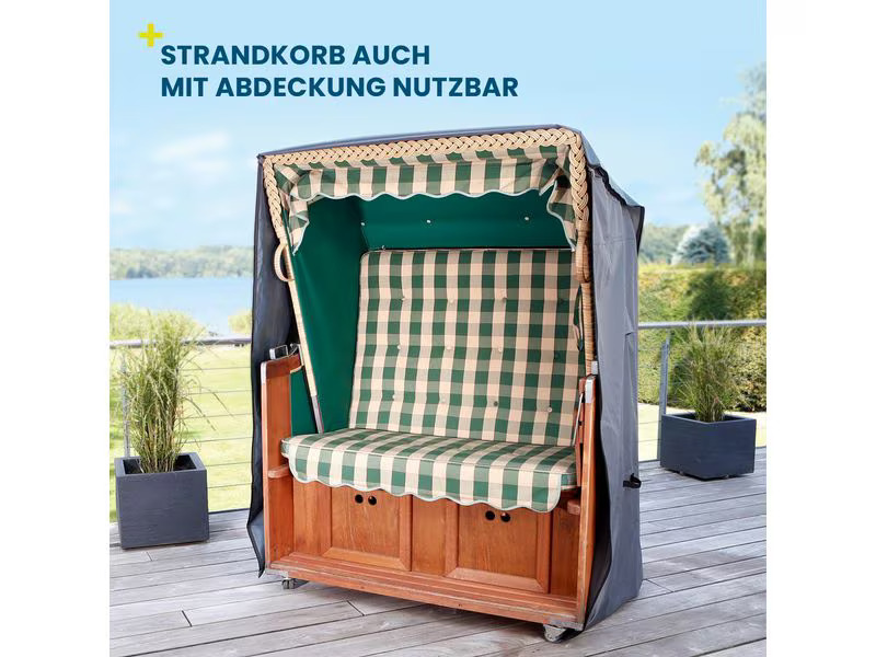 Hoberg Strandkorbabdeckung gross, 140 x 100 x 165 cm, grau