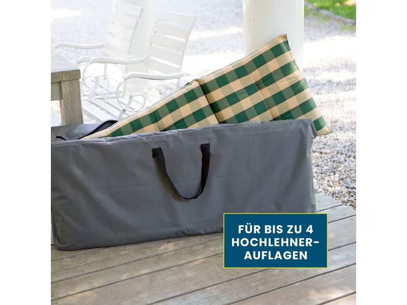 Hoberg Aufbewahrungstasche Gartenmöbelpolster, 130x32x50cm, grau