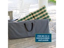 Hoberg Aufbewahrungstasche Gartenmöbelpolster, 130x32x50cm, grau
