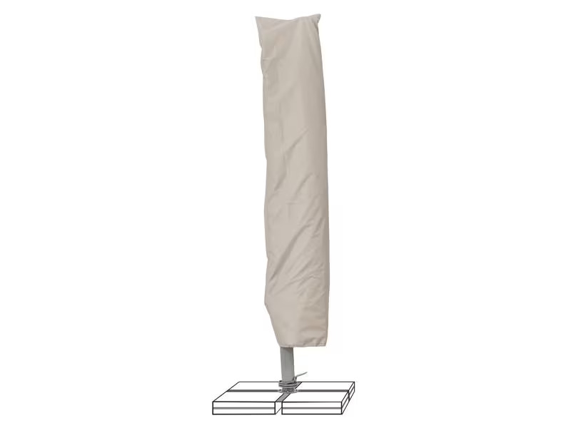 Suncomfort by Glatz Sonnenschirm Varioflex Solar LED, 300 x 300 cm, Light Grey
