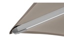 Suncomfort by Glatz Sonnenschirm Varioflex Solar LED, 300 x 300 cm, Hellgrau