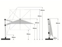 Suncomfort by Glatz Sonnenschirm Varioflex Solar LED, 300 x 300 cm, Hellgrau