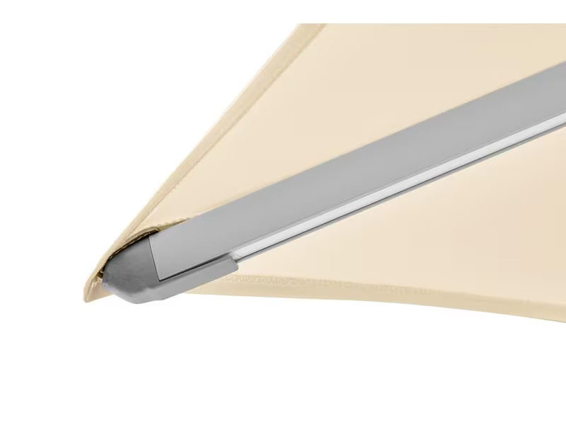 Suncomfort by Glatz Sonnenschirm Varioflex Solar LED, 300 x 300 cm, Hellbeige