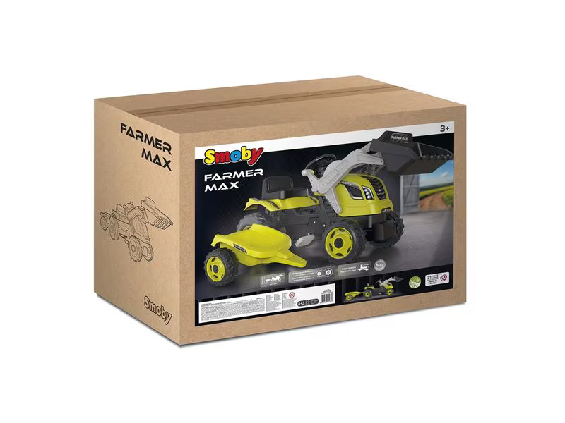 Smoby Traktor Farmer Max mit Anhänger