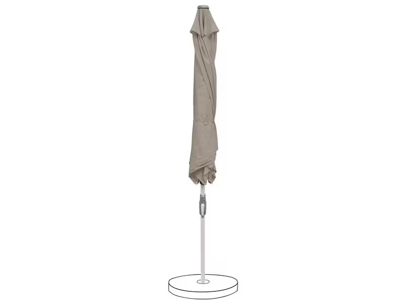 Suncomfort by Glatz Sonnenschirm Slide Ø 250 cm, Light Taupe
