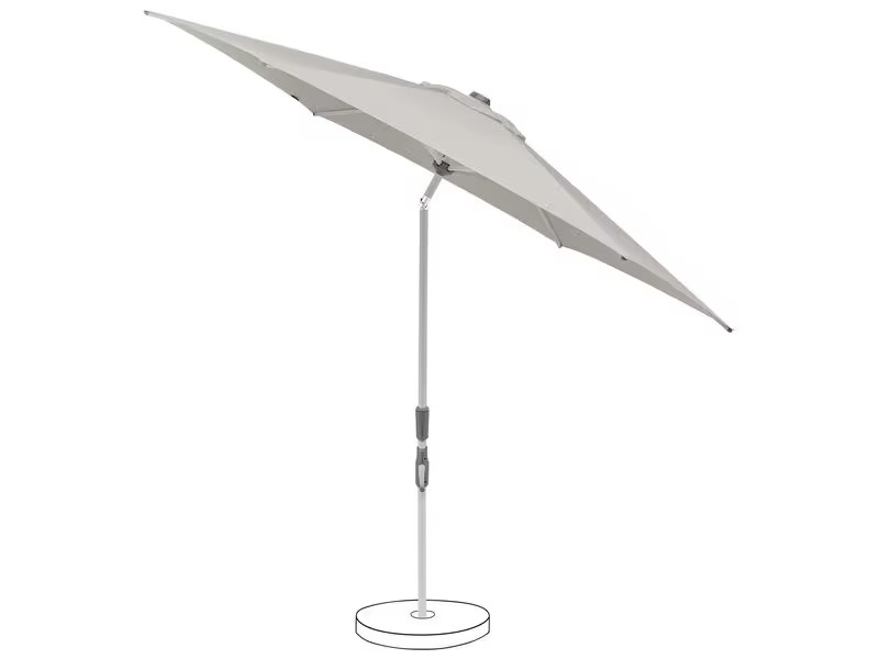 Suncomfort by Glatz Sonnenschirm Slide Ø 250 cm, Light Grey