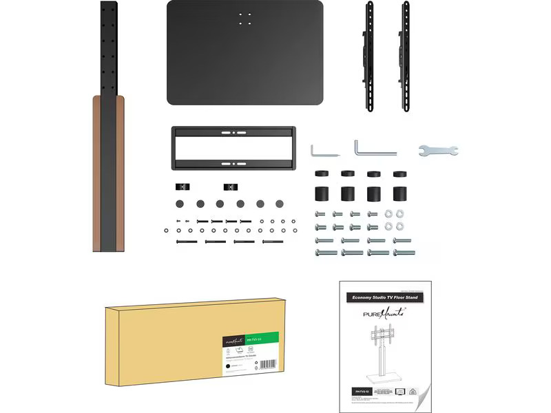 PureMounts Standfuss PM-TVS-10 Schwarz