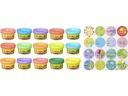 Play-Doh Knetmasse Partyknete mit Stickern 15 Dosen à 28 Gramm