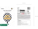 Partydeco Folienballon Auto Schwarz/Weiss, 45 cm