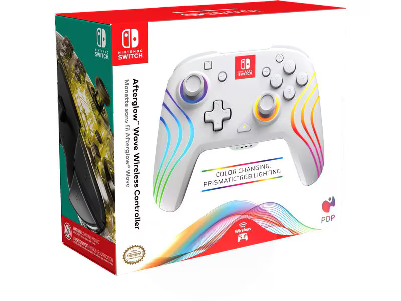 PDP Controller Afterglow Wave Nintendo Switch Weiss
