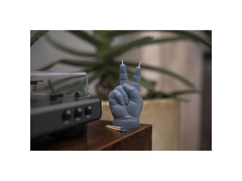 Mandatus Kerze Baby Peace Candle Hand, Grau