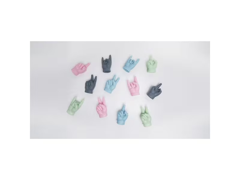 Mandatus Kerze Baby Peace Candle Hand, Grau