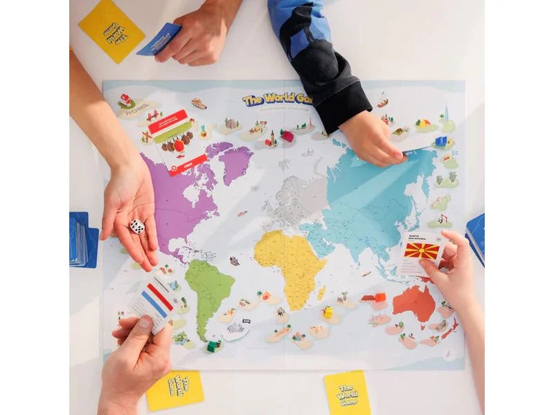 THE WORLD GAME Familienspiel The World Game – Geographie Brettspiel -DE-