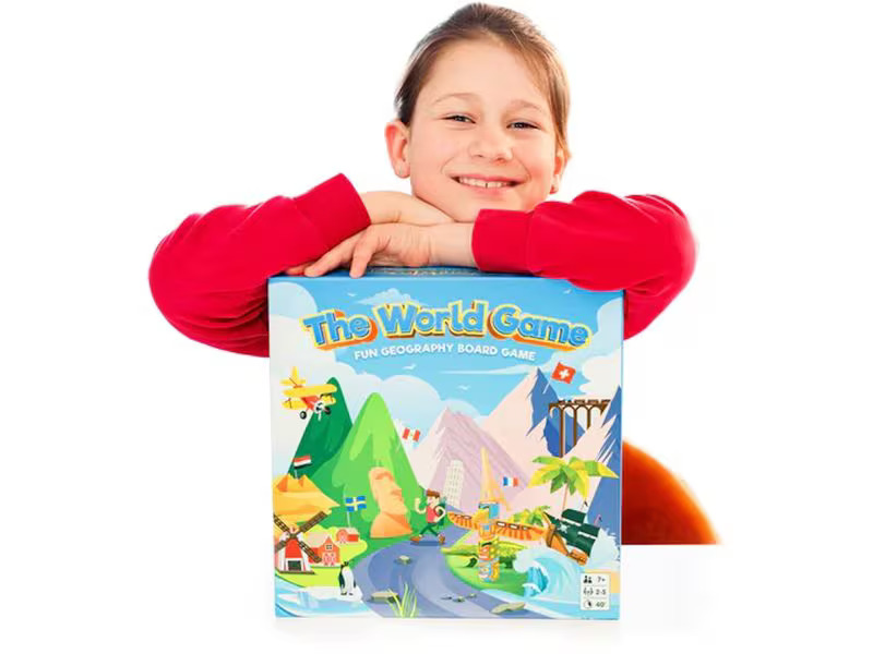 THE WORLD GAME Familienspiel The World Game – Geographie Brettspiel -DE-